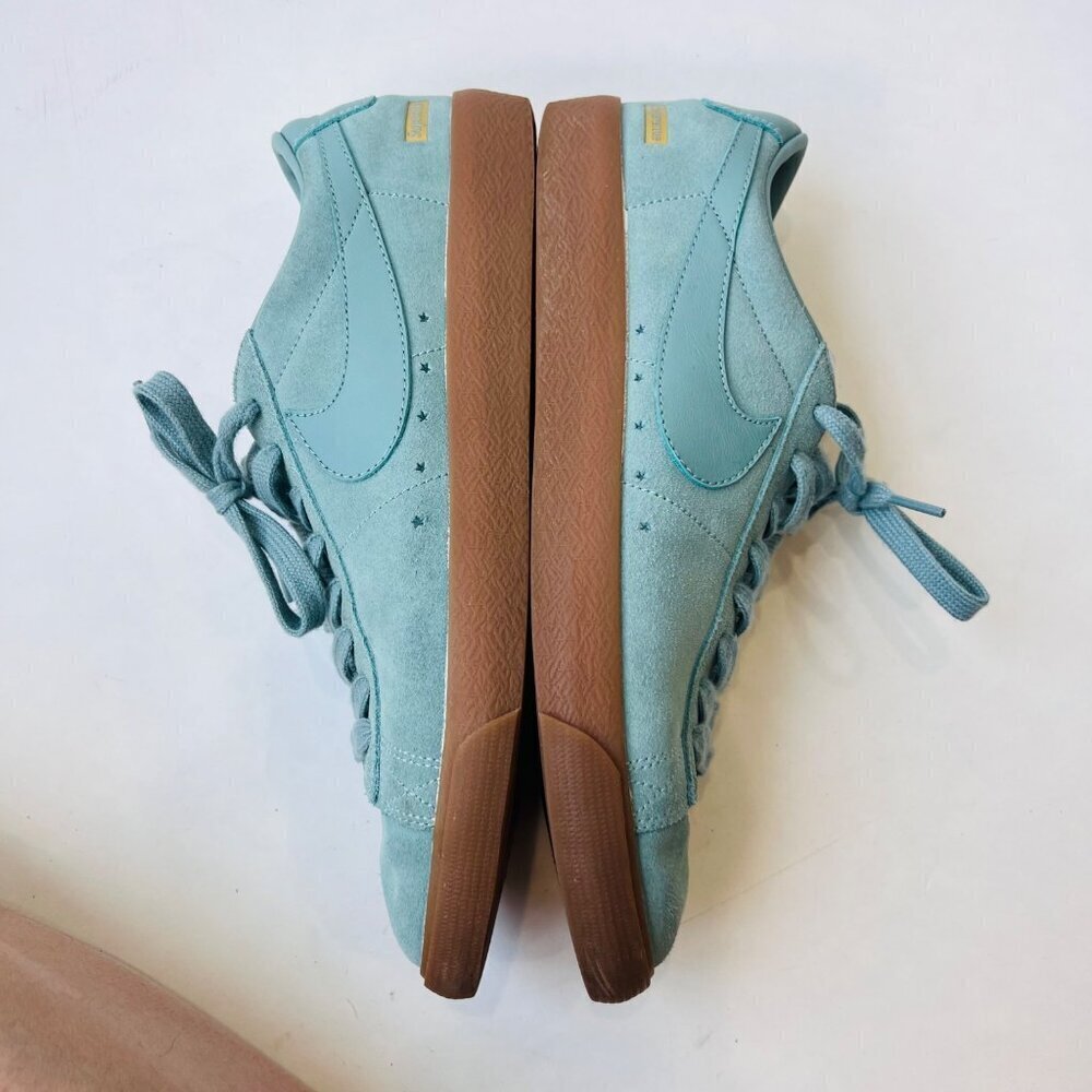 Nike x Supreme Blazer Low GT suede sneakers , blue/teal, Size 11 - Picture 6 of 13